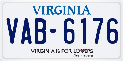 VA license plate VAB6176