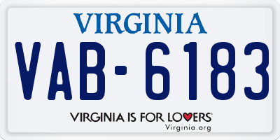 VA license plate VAB6183