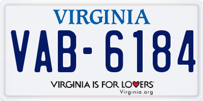 VA license plate VAB6184