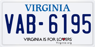 VA license plate VAB6195