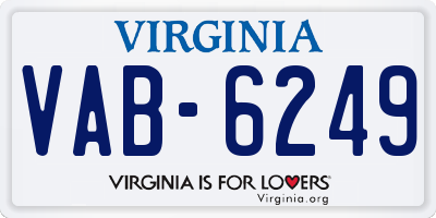 VA license plate VAB6249