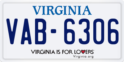 VA license plate VAB6306