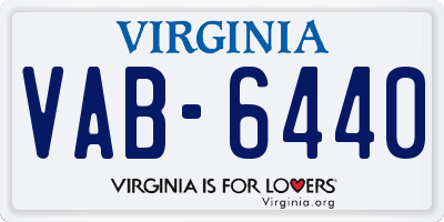 VA license plate VAB6440