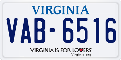 VA license plate VAB6516