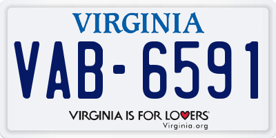 VA license plate VAB6591