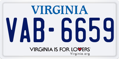 VA license plate VAB6659