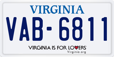 VA license plate VAB6811