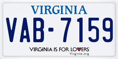 VA license plate VAB7159