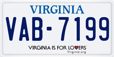 VA license plate VAB7199