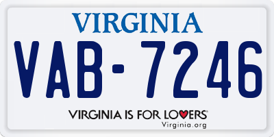 VA license plate VAB7246