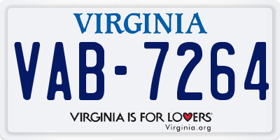 VA license plate VAB7264