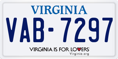 VA license plate VAB7297