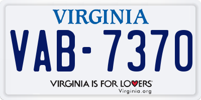 VA license plate VAB7370