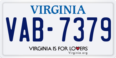 VA license plate VAB7379