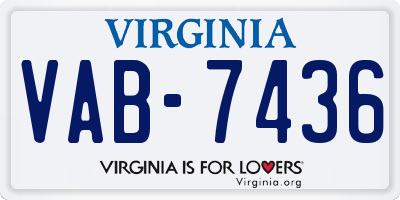 VA license plate VAB7436