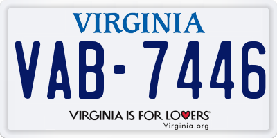 VA license plate VAB7446