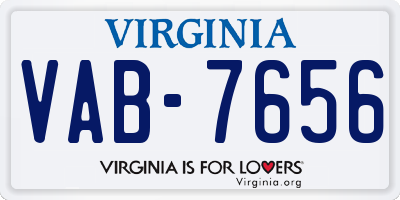 VA license plate VAB7656