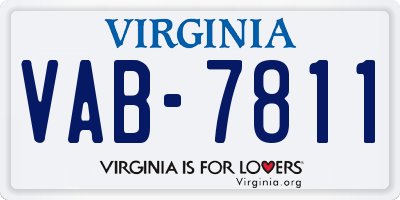 VA license plate VAB7811