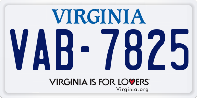 VA license plate VAB7825