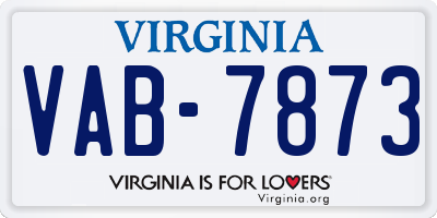 VA license plate VAB7873