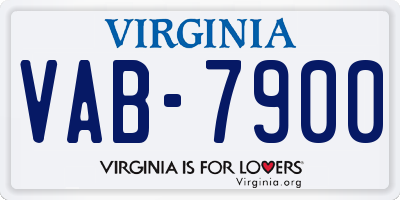 VA license plate VAB7900