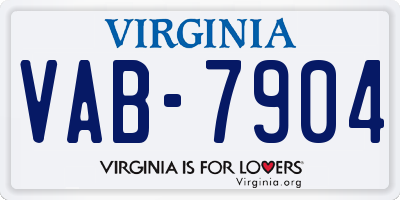 VA license plate VAB7904