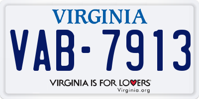 VA license plate VAB7913