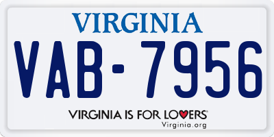 VA license plate VAB7956