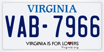 VA license plate VAB7966