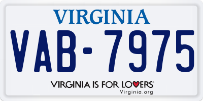 VA license plate VAB7975