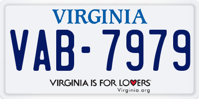 VA license plate VAB7979