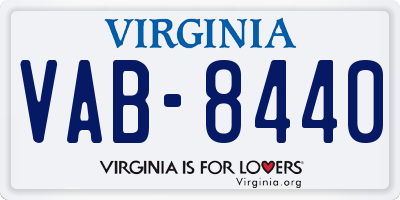 VA license plate VAB8440