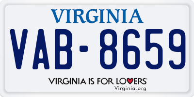 VA license plate VAB8659