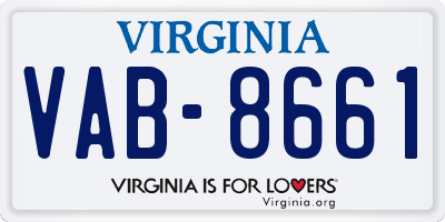 VA license plate VAB8661