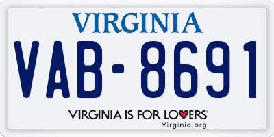 VA license plate VAB8691