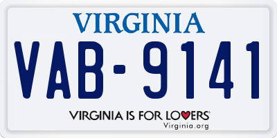 VA license plate VAB9141