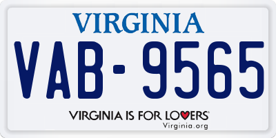 VA license plate VAB9565