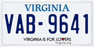 VA license plate VAB9641