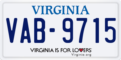 VA license plate VAB9715