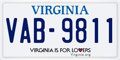 VA license plate VAB9811