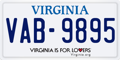 VA license plate VAB9895