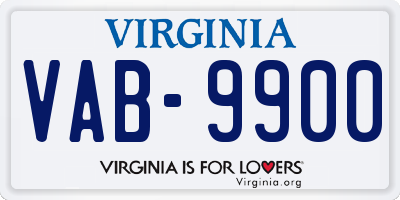 VA license plate VAB9900