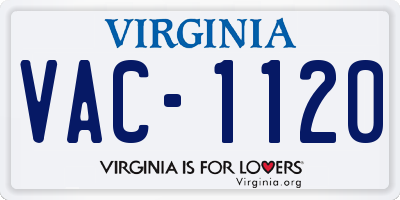 VA license plate VAC1120