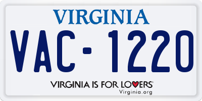 VA license plate VAC1220