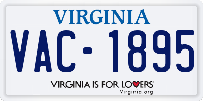 VA license plate VAC1895