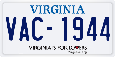VA license plate VAC1944