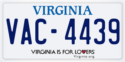 VA license plate VAC4439