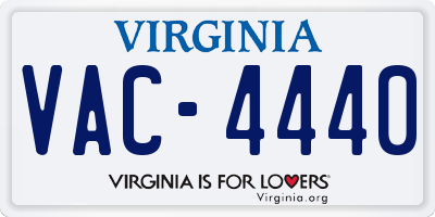 VA license plate VAC4440