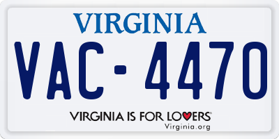 VA license plate VAC4470