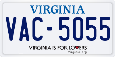 VA license plate VAC5055
